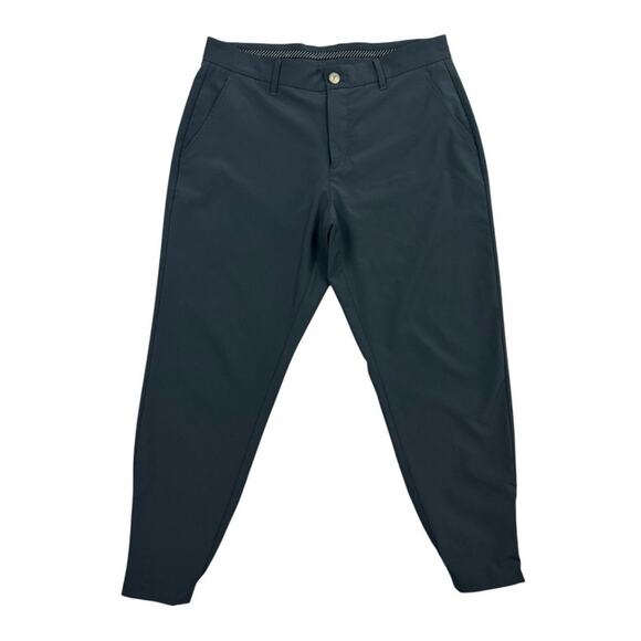 Primo Jogger Golf Pants Mens Size 33 Short Gray Khaki Performance Ankle Zip